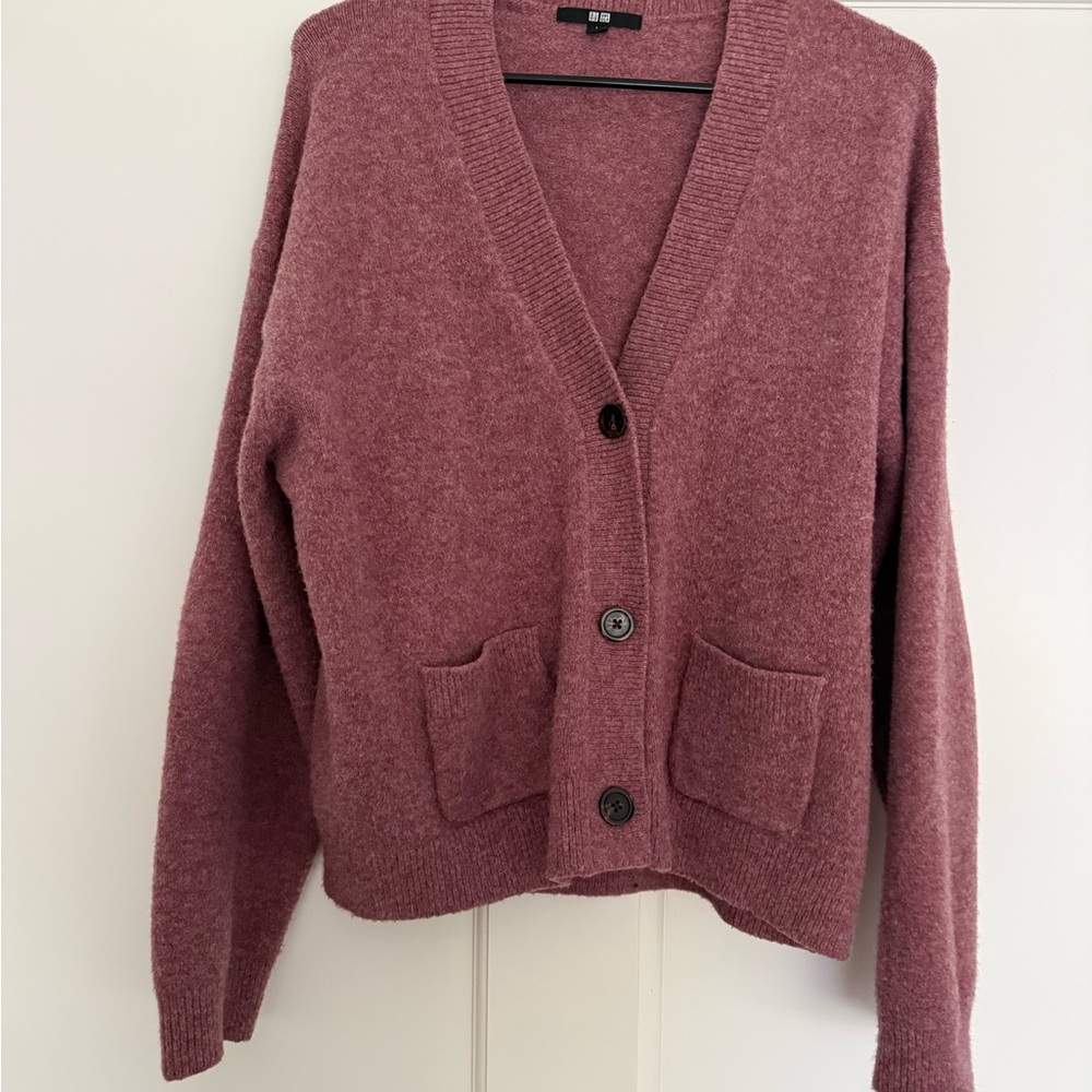 Uniqlo Women's Cardigan Sweater - Mauve
